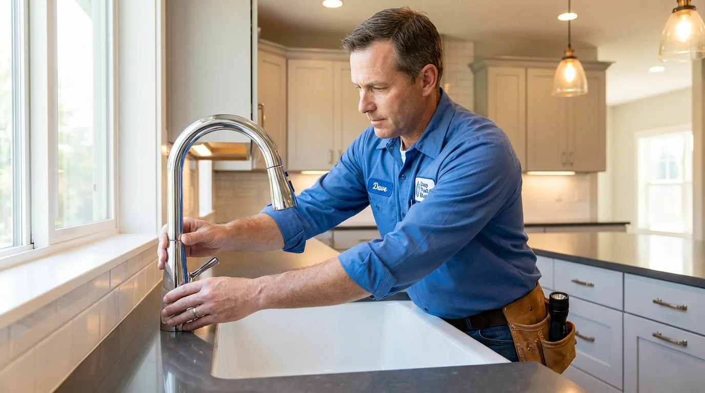 Kitchen faucet installation by Johns Plumbing LLC in Albia